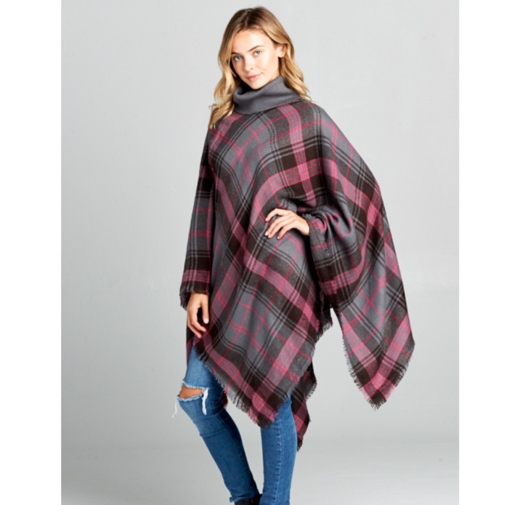 Plaid Poncho